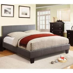 Zenna 63.25 in. W Gray Queen Wood Frame Platform Bed by Furniture of America -Furniture of America Sales Store gray furniture of america platform beds idf 7008gy q 31 1000