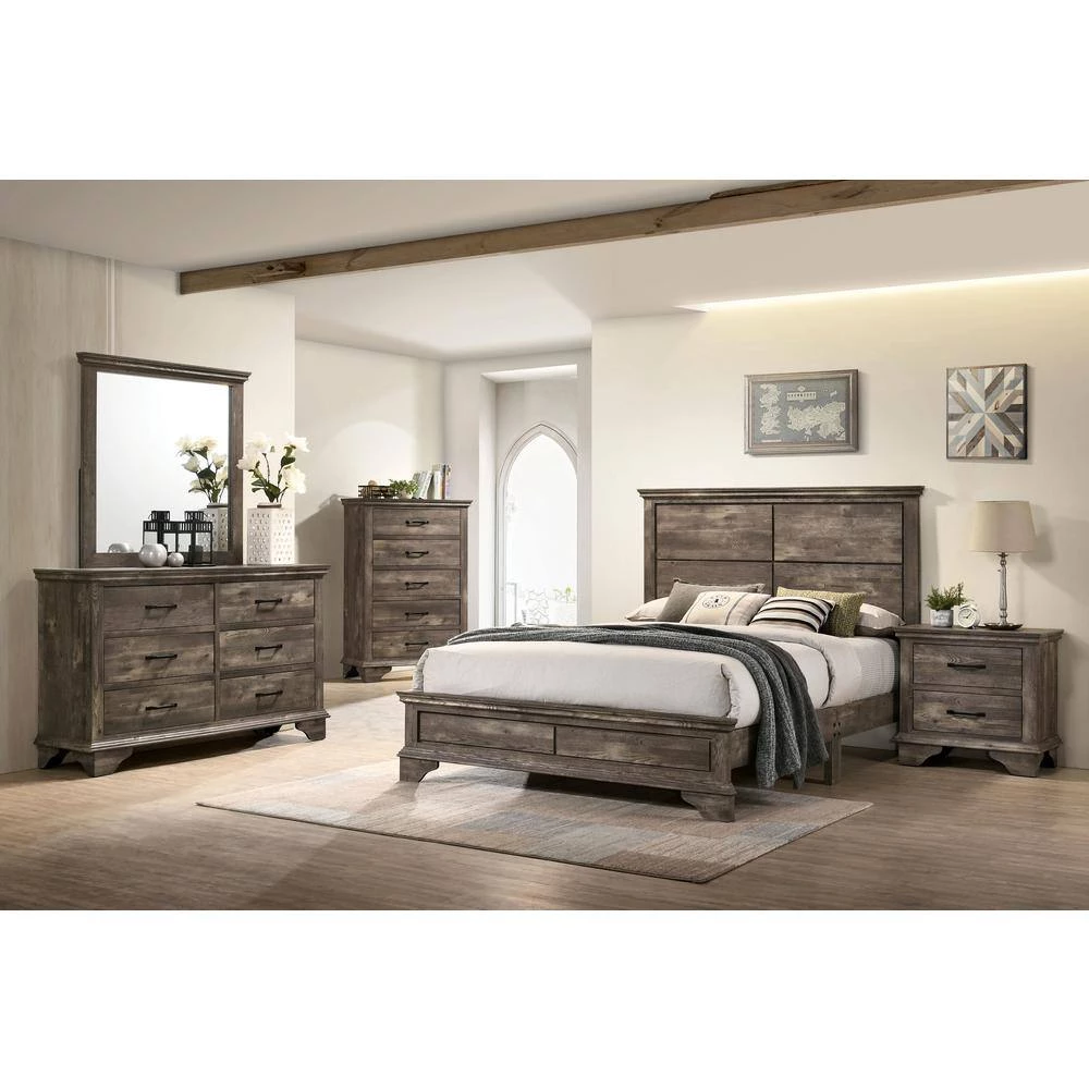 Ragena Gray Wood King Platform Bed by Furniture of America 6 Ragena Gray Wood King Platform Bed by Furniture of America - Image 6
