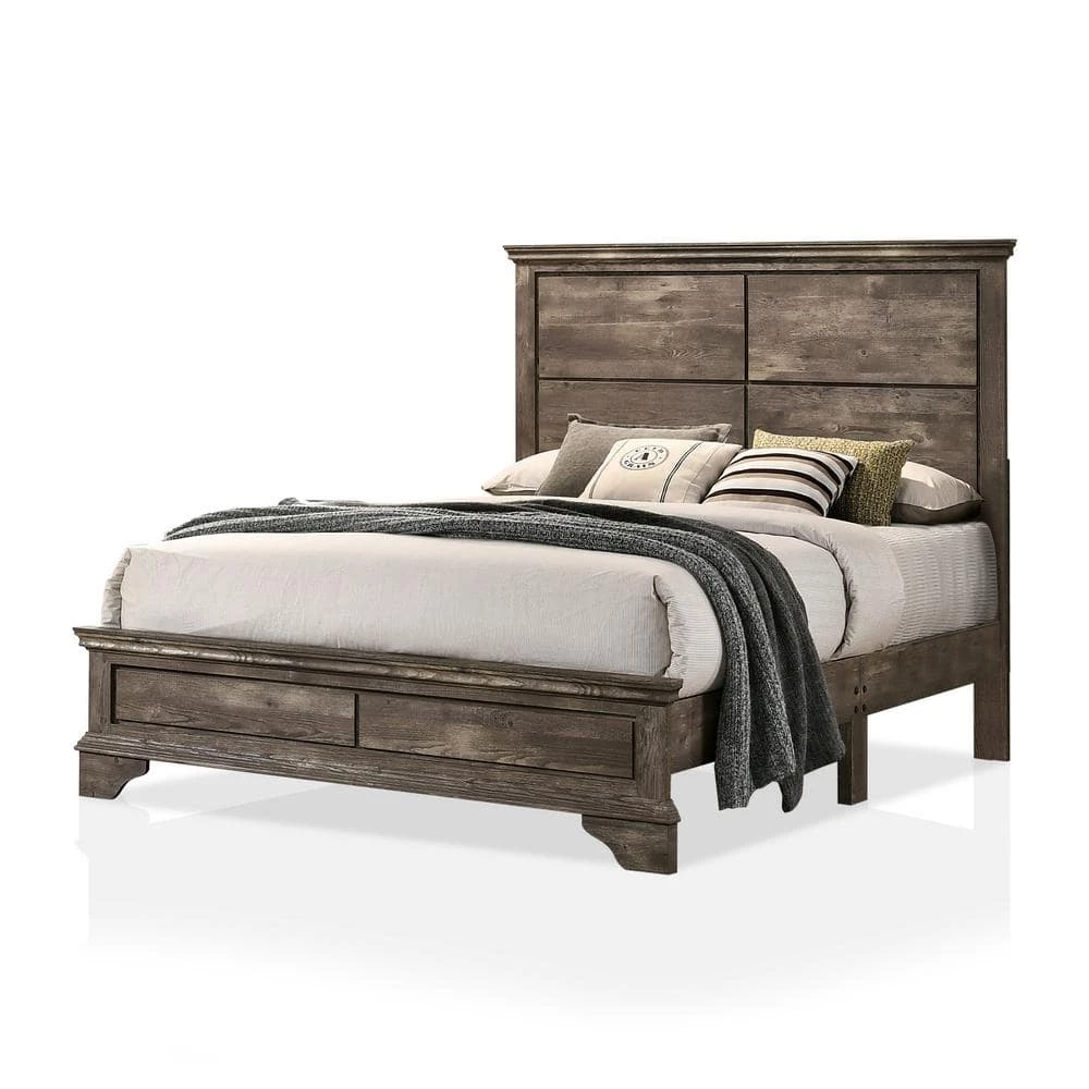 Ragena Gray Wood King Platform Bed by Furniture of America 1 Ragena Gray Wood King Platform Bed by Furniture of America