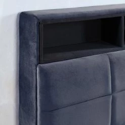 Lankley Gray Wood Frame Queen Platform Bed with USB port by Furniture of America -Furniture of America Sales Store gray furniture of america platform beds idf 7254gy q 66 1000