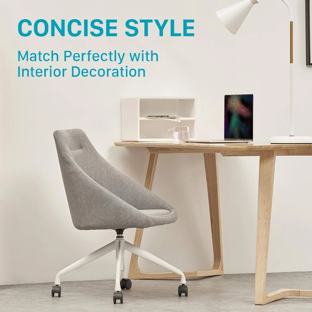 Isla Gray Fabric Upholstered Swivel Task Chair by Furniture of America 5 Isla Gray Fabric Upholstered Swivel Task Chair by Furniture of America - Image 5