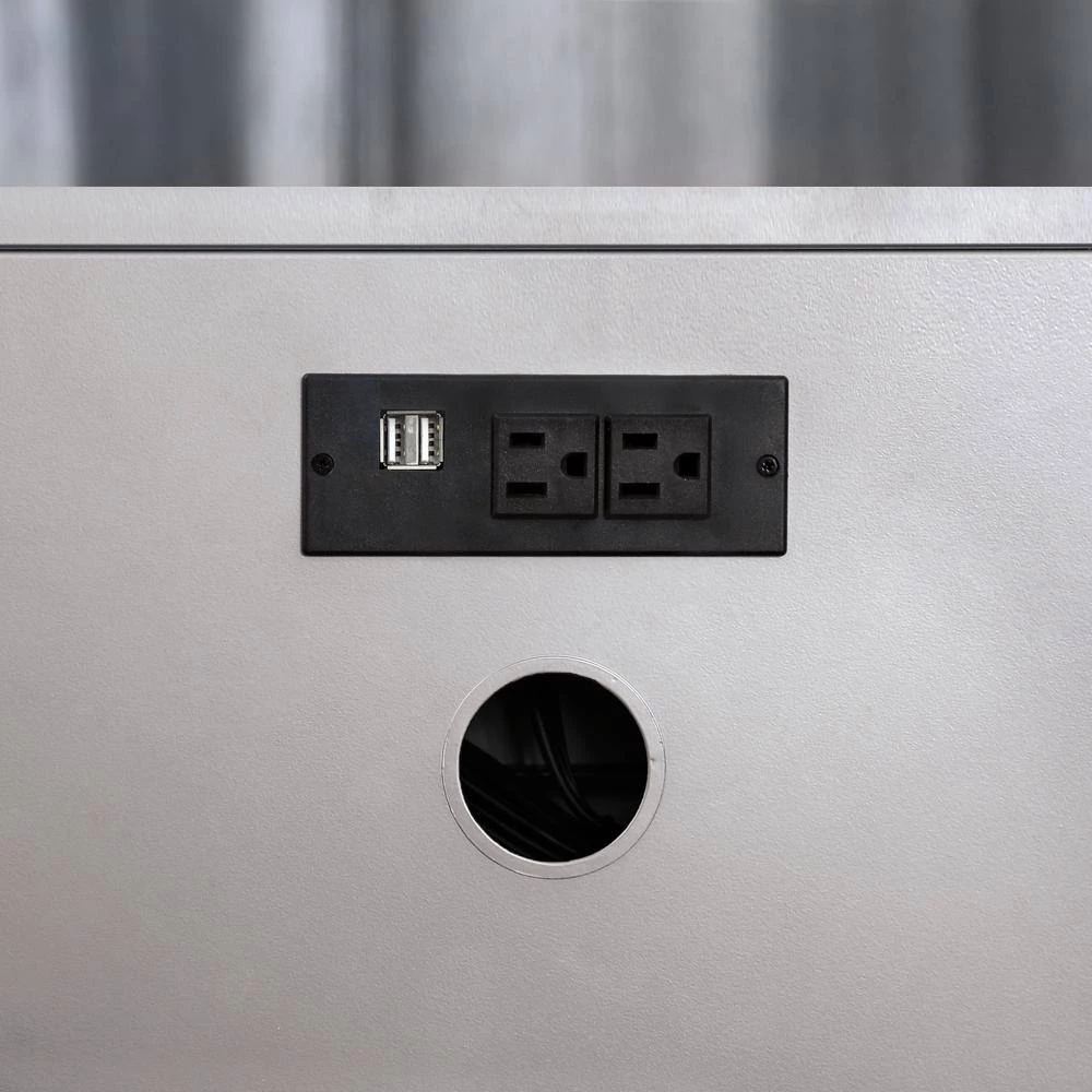 Mondo 1-Drawer Hand-Brushed Silver Nightstand by Furniture of America 2 Mondo 1-Drawer Hand-Brushed Silver Nightstand by Furniture of America - Image 2