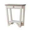 Vesperia 31.25 in. Ivory and Brown Rectangle Wood Console Table with 1-Shelf by Furniture of America