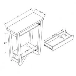 Vesperia 31.25 in. Ivory and Brown Rectangle Wood Console Table with 1-Shelf by Furniture of America -Furniture of America Sales Store ivory and brown furniture of america console tables idi 161779 76 1000
