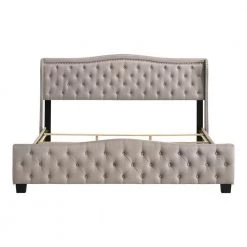 Miraga 80 in. W Ivory Full Fabric Frame Upholstered Platform Bed by Furniture of America -Furniture of America Sales Store ivory full furniture of america platform beds idf 7214iv f c3 1000