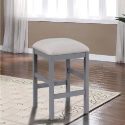 Greensburg 24 in. Light Gray and Beige Backless Wood Counter Height Stools (Set of 2) by Furniture of America 9 Greensburg 24 in. Light Gray and Beige Backless Wood Counter Height Stools (Set of 2) by Furniture of America -Furniture of America Sales Store light gray and beige furniture of america bar stools idf 3544lg st 31 1000