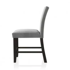 Southwind Black and Light Gray Counter Height Chairs (Set of 2) by Furniture of America 11 Southwind Black and Light Gray Counter Height Chairs (Set of 2) by Furniture of America -Furniture of America Sales Store light gray and black furniture of america bar stools idf 3744gy pc 1f 1000