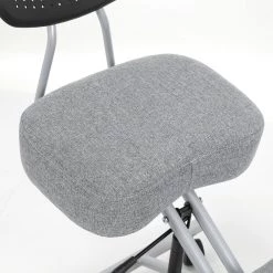 Kipler Light Gray Fabric Ergonomic Kneeling Chair by Furniture of America -Furniture of America Sales Store light gray furniture of america ergonomic chairs idf 6101 lg fa 1000 1