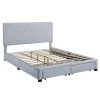 Shillo Gray Wood Frame Queen Platform Bed with 2-Drawers by Furniture of America