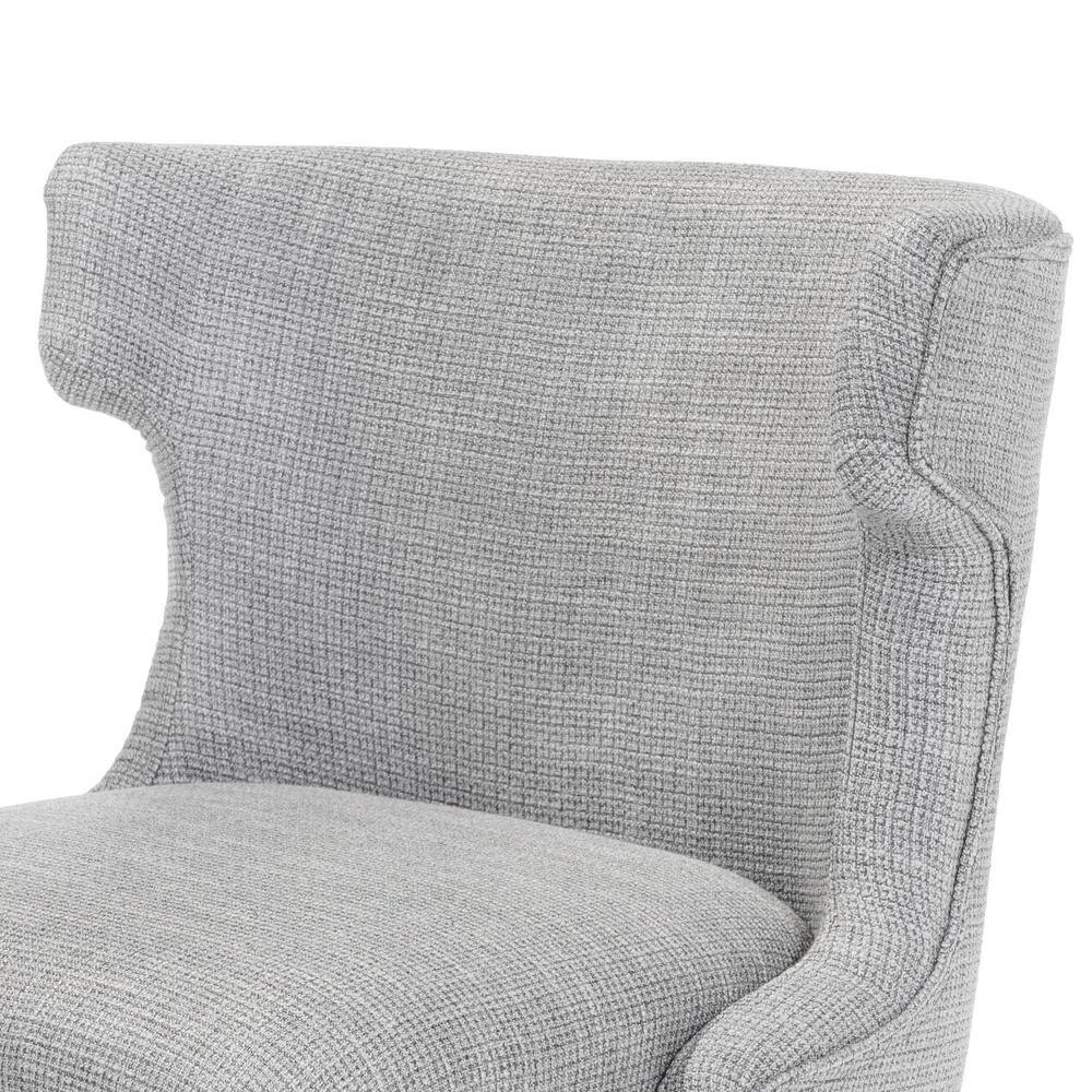 Briar Rose Light Gray Fabric Wingback Swivel Office Chair by Furniture of America 4 Briar Rose Light Gray Fabric Wingback Swivel Office Chair by Furniture of America - Image 4