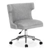 Briar Rose Light Gray Fabric Wingback Swivel Office Chair by Furniture of America