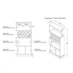 Del Mesa 11-Bottle Light Hickory Wine Rack by Furniture of America 16 Del Mesa 11-Bottle Light Hickory Wine Rack by Furniture of America -Furniture of America Sales Store light hickory furniture of america bar cabinets hfw 2172c31 76 1000