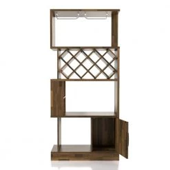 Del Mesa 11-Bottle Light Hickory Wine Rack by Furniture of America 12 Del Mesa 11-Bottle Light Hickory Wine Rack by Furniture of America -Furniture of America Sales Store light hickory furniture of america bar cabinets hfw 2172c31 77 1000