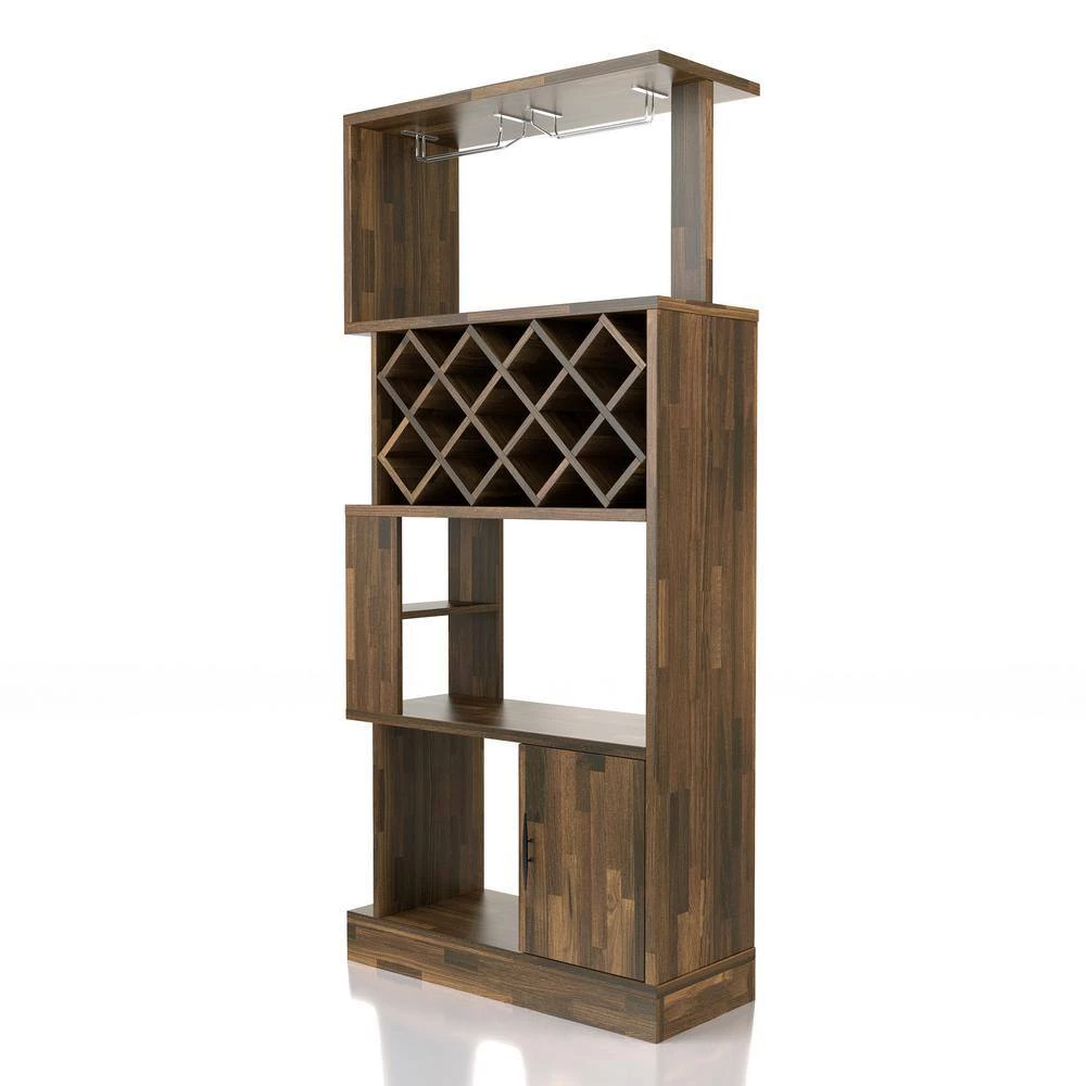Del Mesa 11-Bottle Light Hickory Wine Rack by Furniture of America 5 Del Mesa 11-Bottle Light Hickory Wine Rack by Furniture of America - Image 5