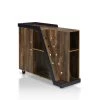 Ando 5-Bottle Light Hickory Mobile Wine Cabinet by Furniture of America