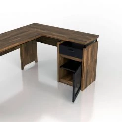 Darande 62.8 in. L-Shape Light Hickory Wood 1-Drawer Writing Desk with Storage by Furniture of America 15 Darande 62.8 in. L-Shape Light Hickory Wood 1-Drawer Writing Desk with Storage by Furniture of America -Furniture of America Sales Store light hickory furniture of america computer desks ynj 2053c31 1f 1000