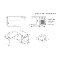 Darande 62.8 in. L-Shape Light Hickory Wood 1-Drawer Writing Desk with Storage by Furniture of America 18 Darande 62.8 in. L-Shape Light Hickory Wood 1-Drawer Writing Desk with Storage by Furniture of America -Furniture of America Sales Store light hickory furniture of america computer desks ynj 2053c31 76 1000