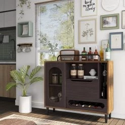 Bright Creek Light Hickory Buffet with 2 Shelves by Furniture of America 15 Bright Creek Light Hickory Buffet with 2 Shelves by Furniture of America -Furniture of America Sales Store light hickory furniture of america sideboards buffet tables ynj 2071c31 31 1000