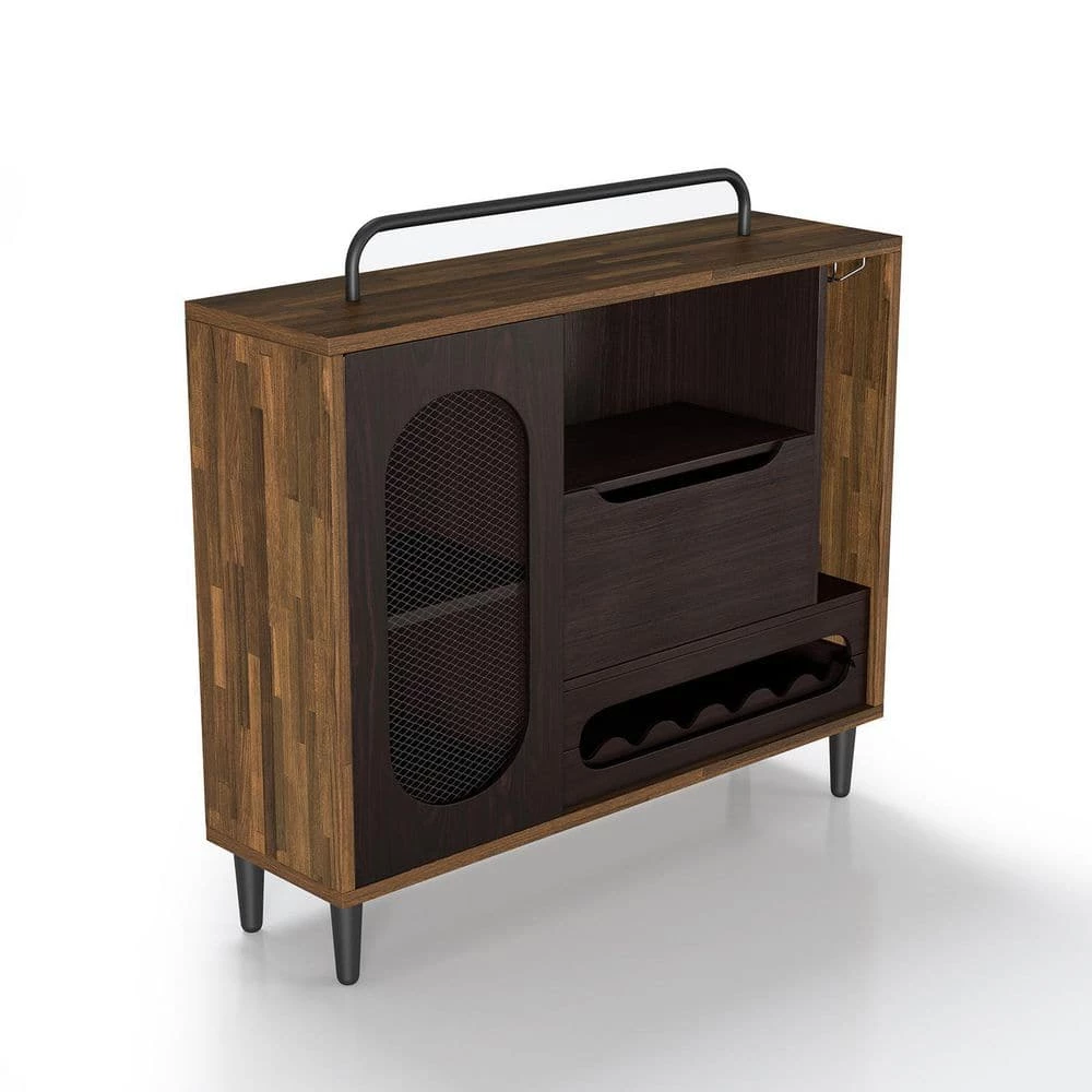 Bright Creek Light Hickory Buffet with 2 Shelves by Furniture of America 4 Bright Creek Light Hickory Buffet with 2 Shelves by Furniture of America - Image 4