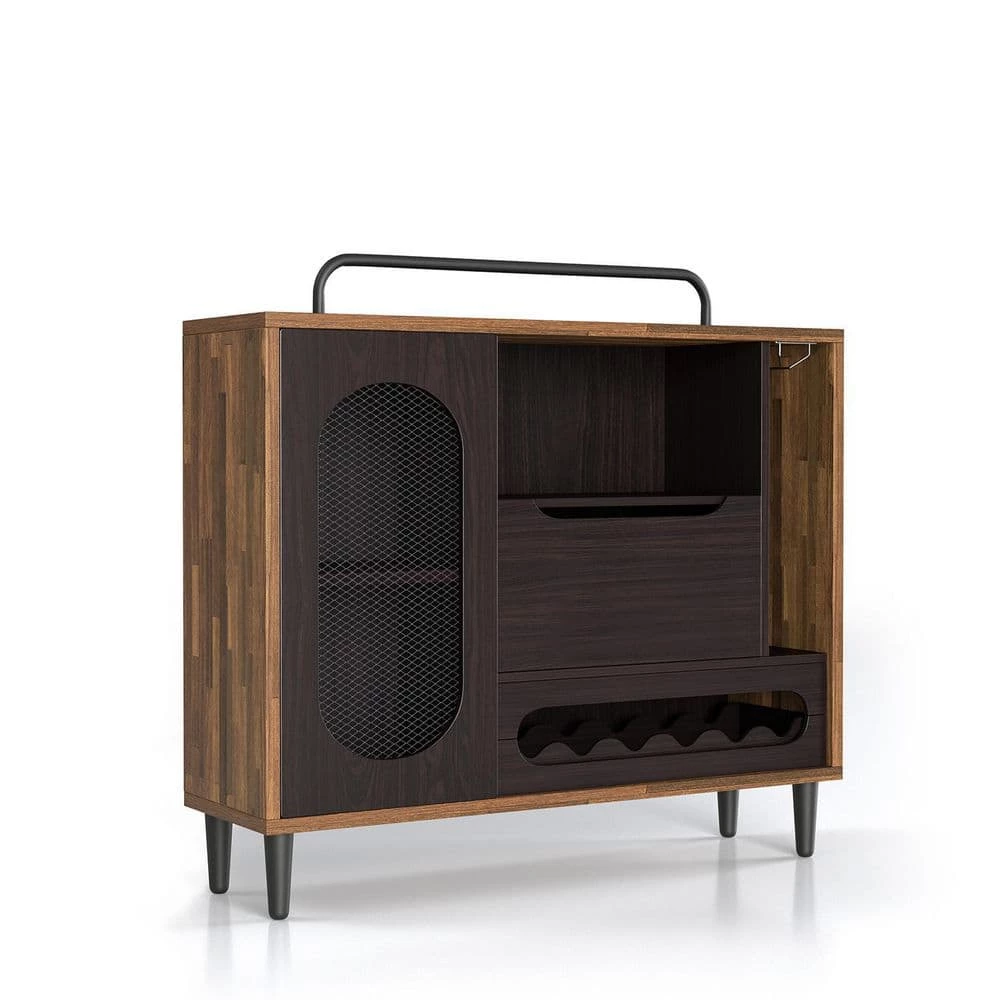 Bright Creek Light Hickory Buffet with 2 Shelves by Furniture of America 1 Bright Creek Light Hickory Buffet with 2 Shelves by Furniture of America