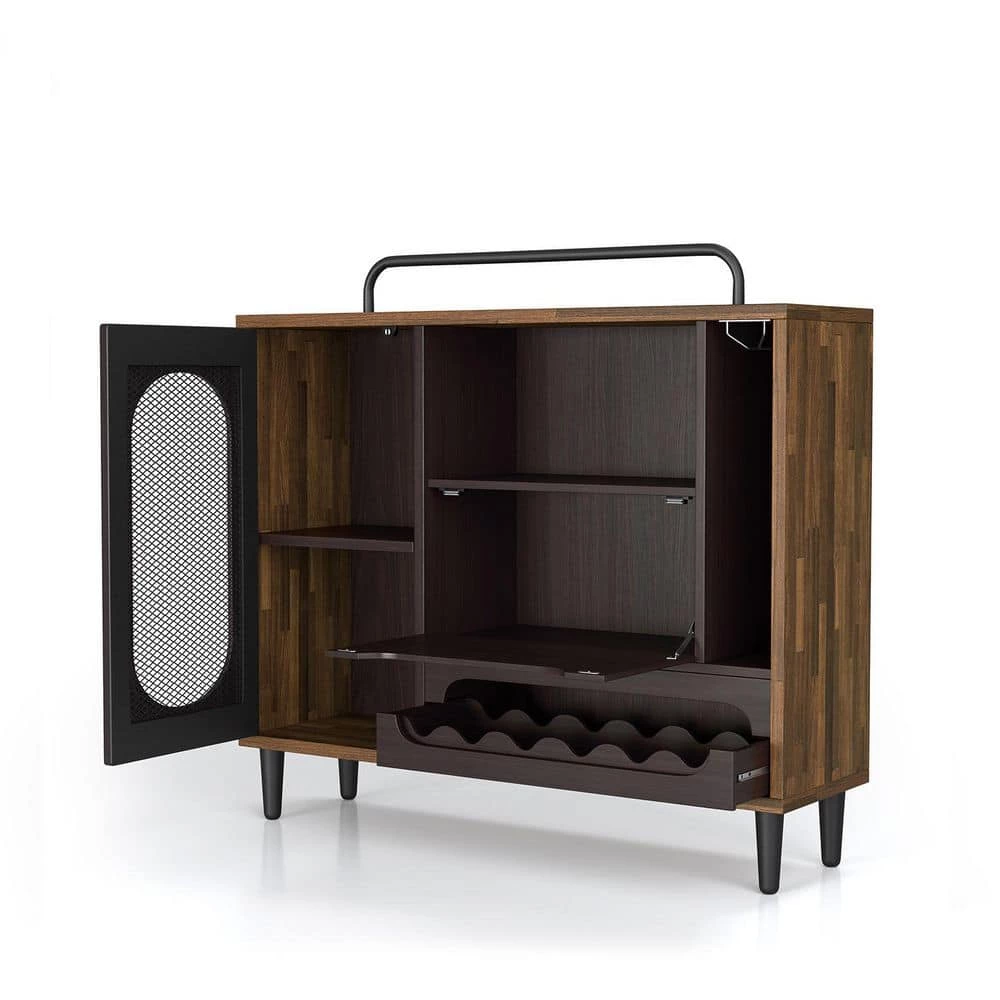 Bright Creek Light Hickory Buffet with 2 Shelves by Furniture of America 2 Bright Creek Light Hickory Buffet with 2 Shelves by Furniture of America - Image 2