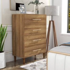 Roseville 4-Drawer Light Oak Chest of Drawers (48 in. H x 34 in. W x 17 in. D) by Furniture of America -Furniture of America Sales Store light oak furniture of america chest of drawers idf 7317a c 1f 1000