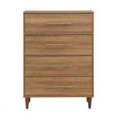 Roseville 4-Drawer Light Oak Chest of Drawers (48 in. H x 34 in. W x 17 in. D) by Furniture of America