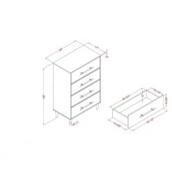 Roseville 4-Drawer Light Oak Chest of Drawers (48 in. H x 34 in. W x 17 in. D) by Furniture of America -Furniture of America Sales Store light oak furniture of america chest of drawers idf 7317a c 76 1000