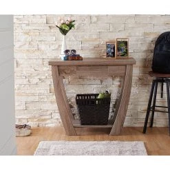 Murana 36 in. Light Oak Rectangle Wood Console Table with 1-Shelf by Furniture of America -Furniture of America Sales Store light oak furniture of america console tables idi 151109 31 1000