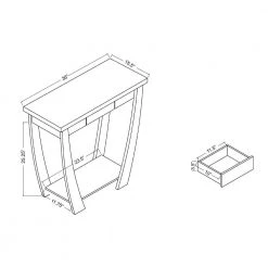 Murana 36 in. Light Oak Rectangle Wood Console Table with 1-Shelf by Furniture of America -Furniture of America Sales Store light oak furniture of america console tables idi 151109 76 1000