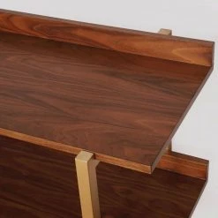 Genesis 32 in Light Walnut and Gold Wood 3-Shelf Open Bookcase by Furniture of America -Furniture of America Sales Store light walnut and gold furniture of america bookcases bookshelves idf ac6047 1f 1000