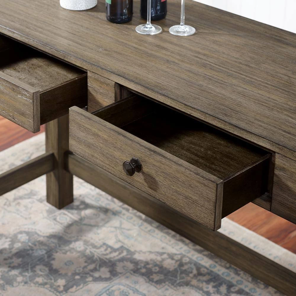 Cohasset 3-Piece Light Walnut and Gray Counter Height Dining Table Set by Furniture of America 8 Cohasset 3-Piece Light Walnut and Gray Counter Height Dining Table Set by Furniture of America - Image 8