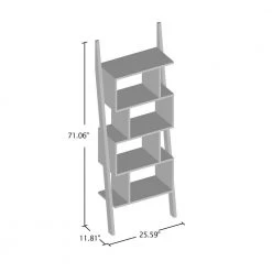 Keli 71 in. Light Walnut/White Faux Wood 9-shelf Etagere Bookcase with Open Back by Furniture of America -Furniture of America Sales Store light walnut and white furniture of america bookcases bookshelves ynj 140 8 76 1000
