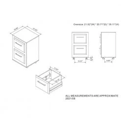 Bennerton Light Walnut File Cabinet with 2 Drawers by Furniture of America -Furniture of America Sales Store light walnut furniture of america file cabinets ynj 2056c8 76 1000
