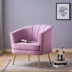 Endel Lilac Fabric Accent Chair by Furniture of America -Furniture of America Sales Store lilac furniture of america accent chairs idi 8087 31 1000
