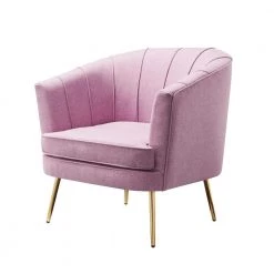Endel Lilac Fabric Accent Chair by Furniture of America