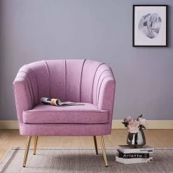 Endel Lilac Fabric Accent Chair by Furniture of America -Furniture of America Sales Store lilac furniture of america accent chairs idi 8087 c3 1000