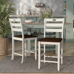 Calliger Live Edge Oak and Sea White Counter Height Side Chair (Set of 2) by Furniture of America -Furniture of America Sales Store live edge oak and sea white furniture of america dining chairs idf 3125wh pc 31 1000