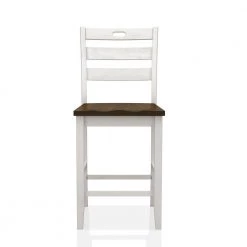 Calliger Live Edge Oak and Sea White Counter Height Side Chair (Set of 2) by Furniture of America -Furniture of America Sales Store live edge oak and sea white furniture of america dining chairs idf 3125wh pc c3 1000