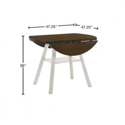 Calliger 47.25 in. Round Live Edge Oak and Sea White Wood Top Counter Height Table by Furniture of America -Furniture of America Sales Store live edge oak and sea white furniture of america kitchen dining tables idf 3125wh pt 40 1000