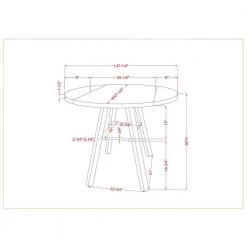 Calliger 47.25 in. Round Live Edge Oak and Sea White Wood Top Counter Height Table by Furniture of America -Furniture of America Sales Store live edge oak and sea white furniture of america kitchen dining tables idf 3125wh pt 76 1000