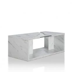 Dulcet 48 in. White Medium Rectangle Wood Coffee Table with Shelf by Furniture of America 11 Dulcet 48 in. White Medium Rectangle Wood Coffee Table with Shelf by Furniture of America -Furniture of America Sales Store marble white furniture of america coffee tables fgi 1892c26 4f 1000