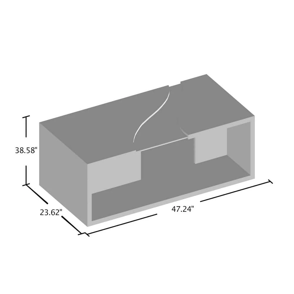 Dulcet 48 in. White Medium Rectangle Wood Coffee Table with Shelf by Furniture of America 6 Dulcet 48 in. White Medium Rectangle Wood Coffee Table with Shelf by Furniture of America - Image 6