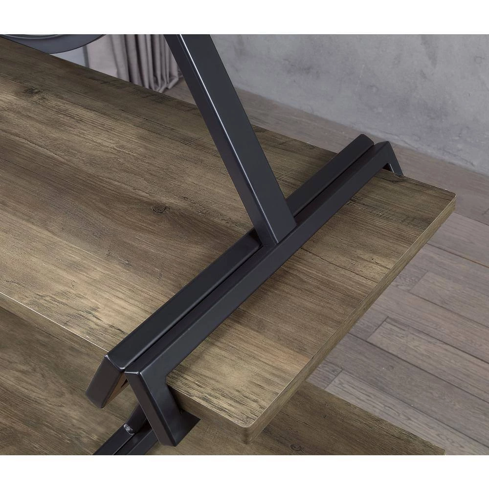 Benet 62.5 in. Matte Black Powder Coating 4-Shelf Accent Bookcase by Furniture of America 4 Benet 62.5 in. Matte Black Powder Coating 4-Shelf Accent Bookcase by Furniture of America - Image 4