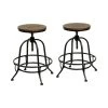 Dirk 24 in. Medium Oak Bar Stool (Set of 2) by Furniture of America