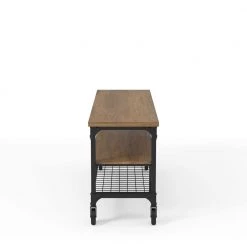 Juklen 54 in. Medium Oak Wood TV Stand Fits TVs Up to 60 in. with Wheels by Furniture of America -Furniture of America Sales Store medium oak furniture of america tv stands idf 5278 tv 54 1f 1000