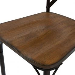 Averyn Brown Crossed Back Side Chair (Set of 2) by Furniture of America 13 Averyn Brown Crossed Back Side Chair (Set of 2) by Furniture of America -Furniture of America Sales Store natural elm and bronze furniture of america accent chairs idf 3827sc 1f 1000