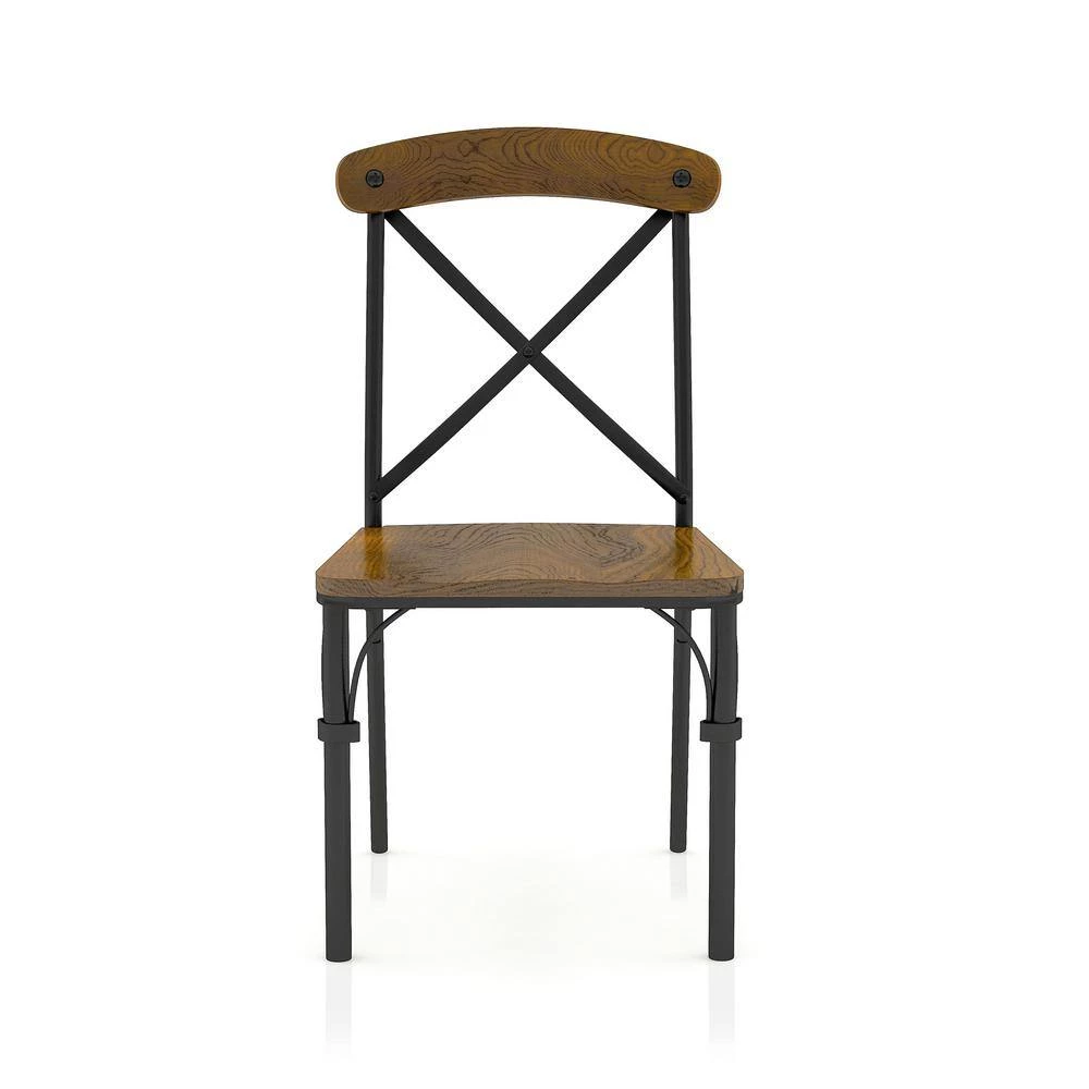 Averyn Brown Crossed Back Side Chair (Set of 2) by Furniture of America 3 Averyn Brown Crossed Back Side Chair (Set of 2) by Furniture of America - Image 3