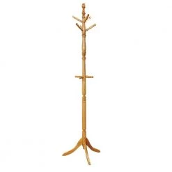 Chablis Natural 10-hook Wood Free Standing Coat Rack by Furniture of America