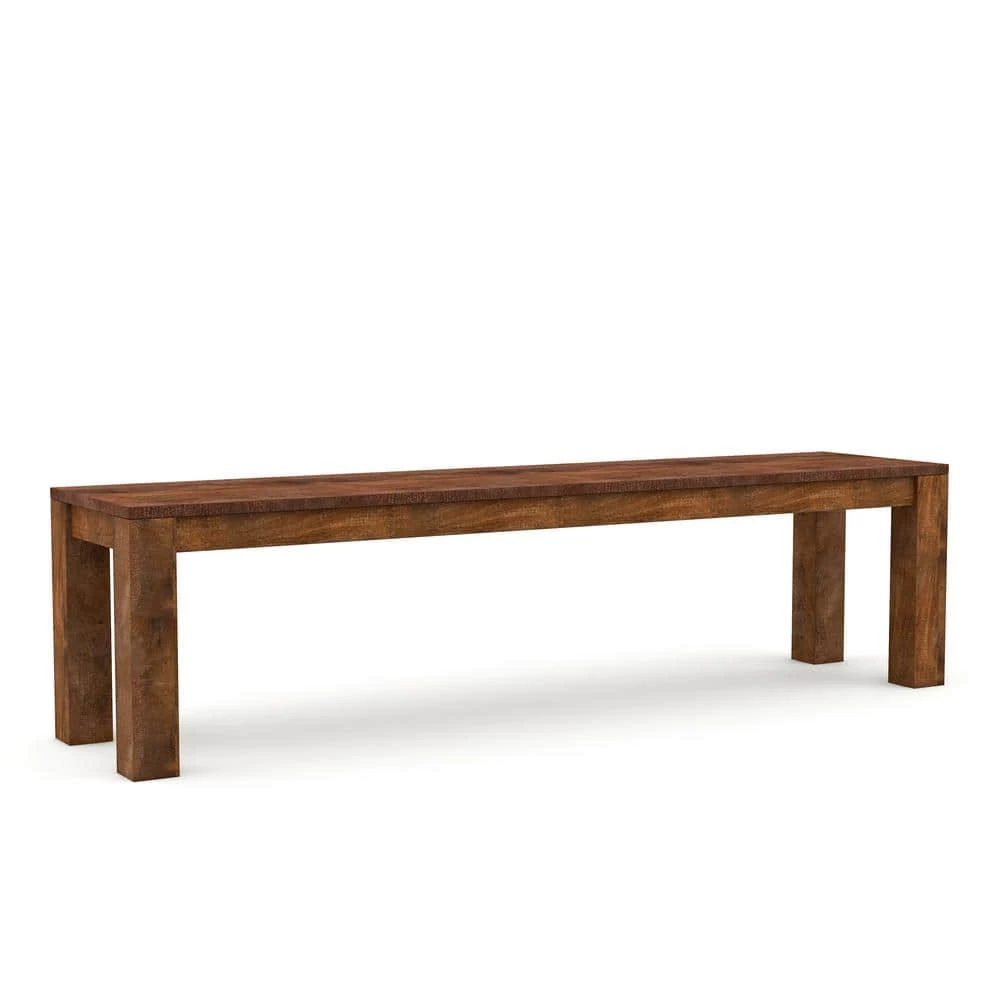 Sunniva Natural Mango Wood Dining Bench 68 W x 16 D x 17.5 H by Furniture of America 1 Sunniva Natural Mango Wood Dining Bench 68 W x 16 D x 17.5 H by Furniture of America